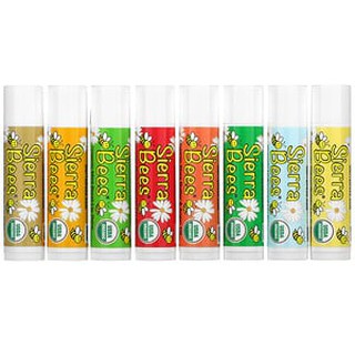 Son dưỡng môi sáp ong hữu cơ Sierra Bees, Organic Lip Balms Pack, 1 Pack, .15 oz