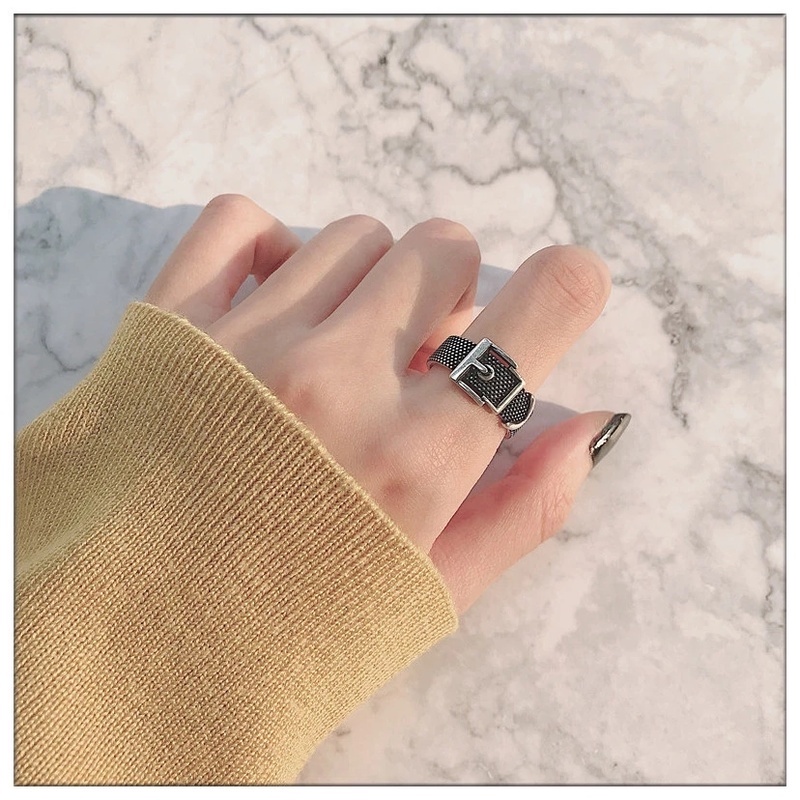 Nhẫn kim loại dạng mở phong cách gothic cổ điển cho nam và nữ