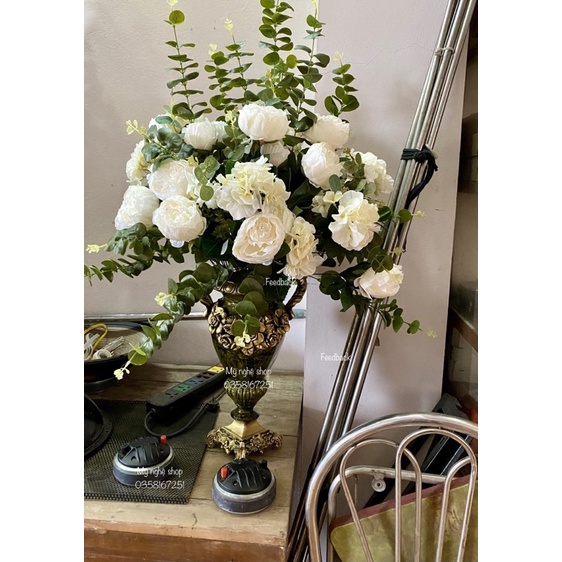 Bình hoa composite,Mỹ nghệ shop, decor, trang trí, quà tặng sinh nhật, tân gia, bình hoa giả, cao cấp mã lư 2