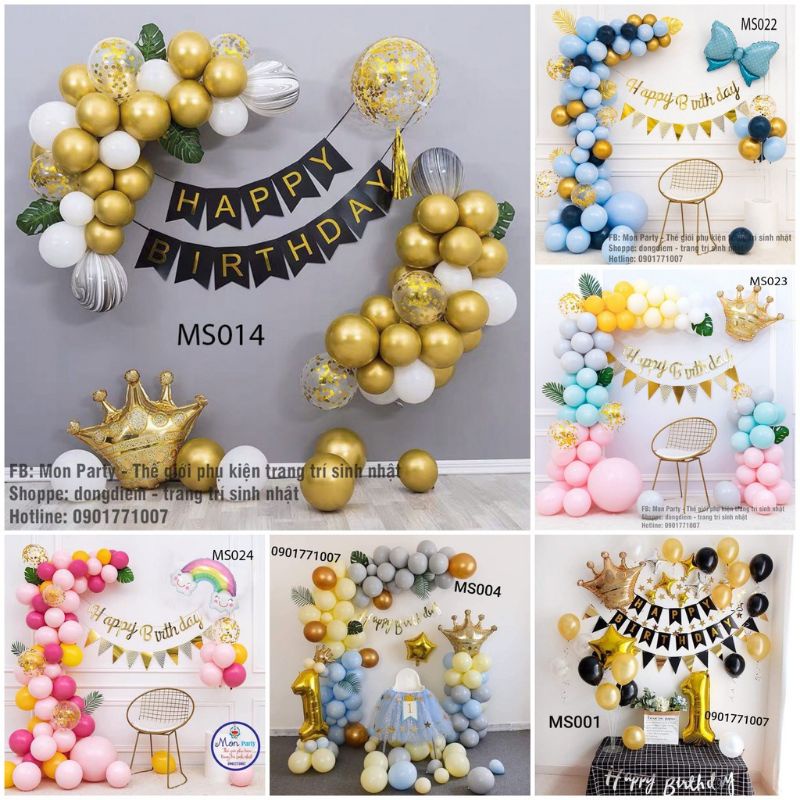 Set bóng trang trí sinh nhật
