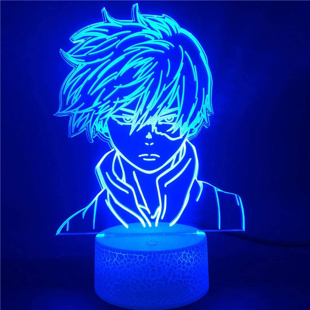Đèn Ngủ Led 3d Hình Nhân Vật Anime My Hero Academia Shoto Todoroki Trang Trí Phòng Trẻ Em