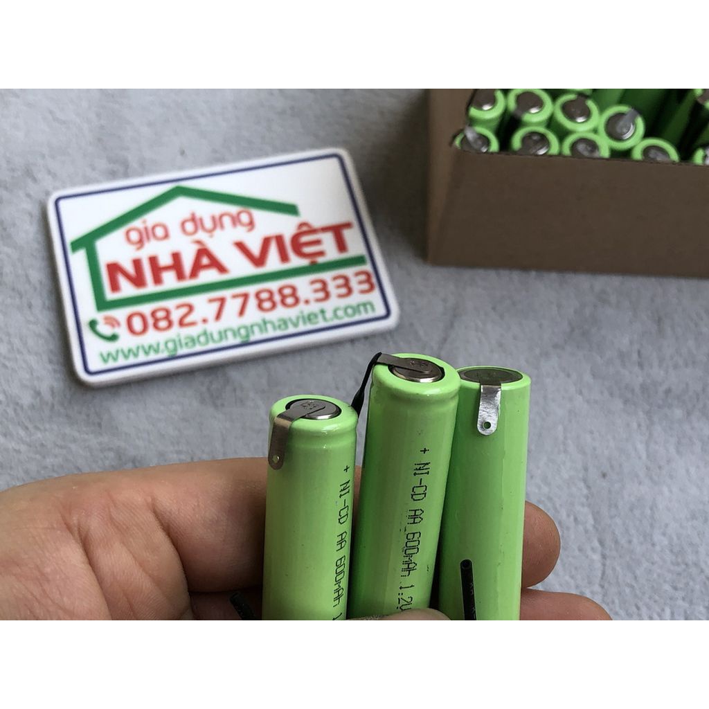 Cell pin tiểu sạc AA Ni-MH Ni-CD 600mAh 1.2V hàn chân