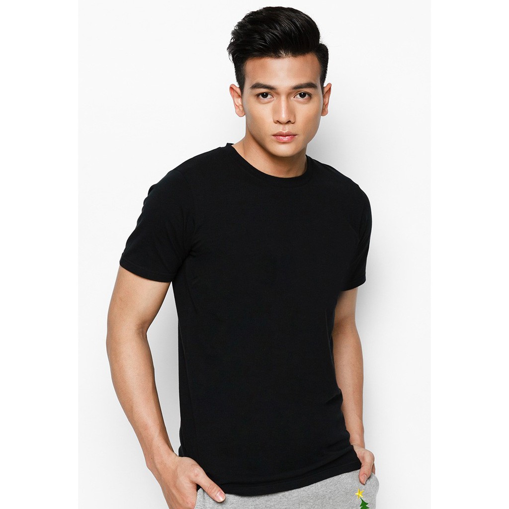 Áo thun trơn nam cổ tròn Đen Size XL vải dày mịn form rộng Kabuto | BigBuy360 - bigbuy360.vn