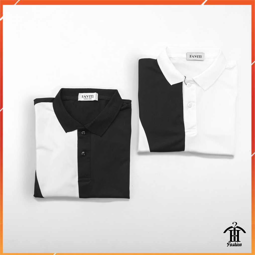 Áo polo nam áo thun nam cotton thoáng mát phối sọc đen trắng kiểu dáng lịch lãm pl209 | BigBuy360 - bigbuy360.vn