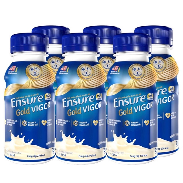 (Lốc 6chai) Ensure Gold Vigor 237ml