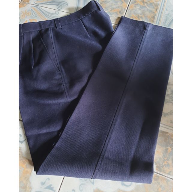 Quần lao động vải sẹc màu tím than, màu dạ đất