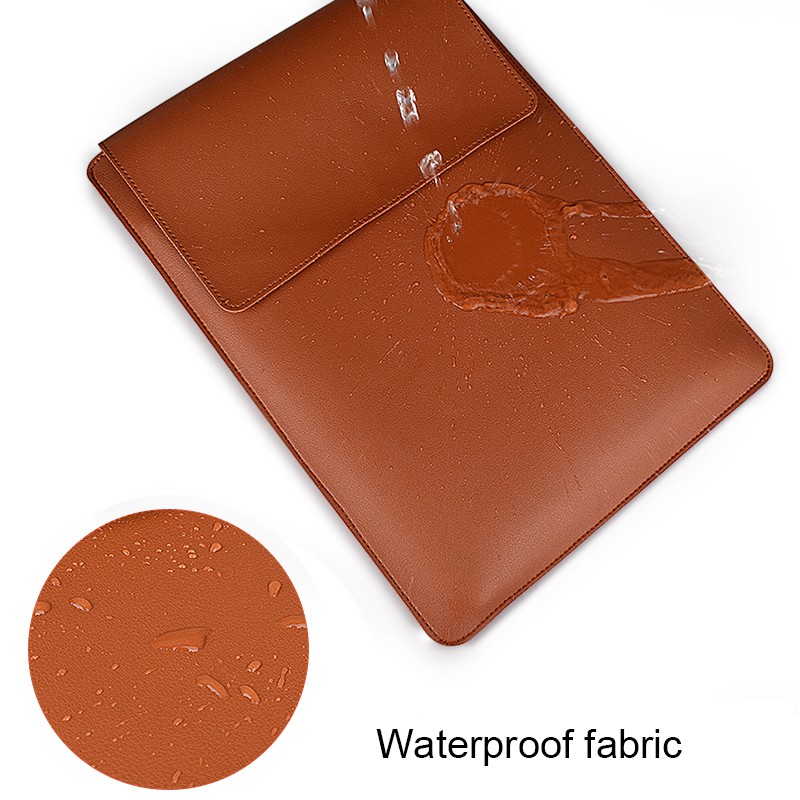 Túi bọc máy tính xách tay EVERTONER da PU mềm mại làm thành giá đỡ được thích hợp cho Macbook Air Pro 13.3 14 15.4 inch