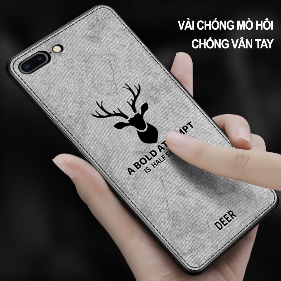 Ốp iPhone Logo Đầu Hươu Dập Nổi (5 Màu)