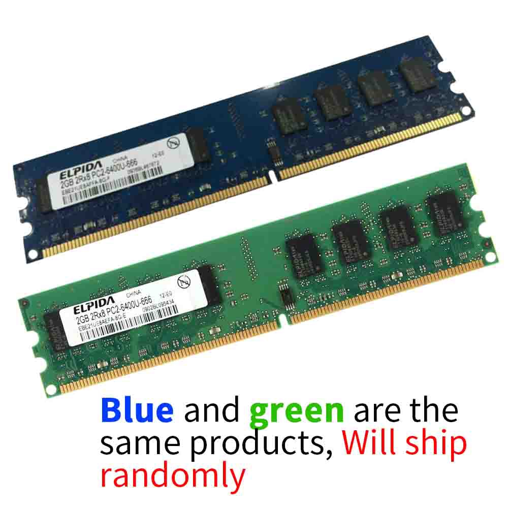Thẻ Nhớ RAM PC 4GB 2x 2GB 800MHz PC2-6400U DDR2-800 240P DIMM Intel