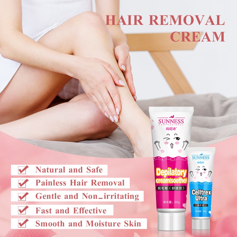 Kem Tẩy Lông Sunness An Toàn Cho Da Khi Sử Dụng Tại Nhà Tiện Dụng 80g + 30g