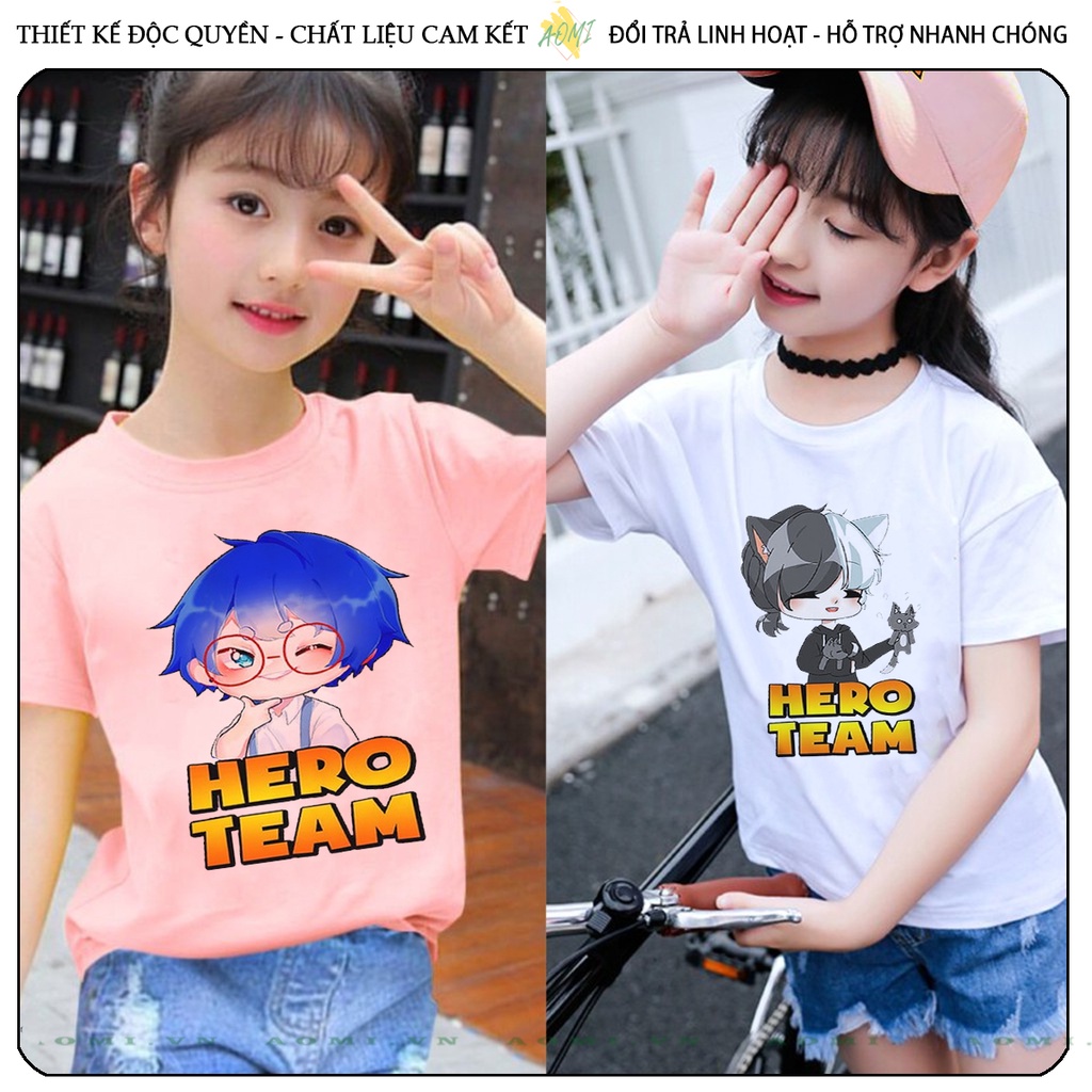 ÁO THUN UNISEX 7 đội viên heroteam simmy sammy kamui PHÔNG NAM NỮ GIA ĐÌNH CẶP ĐÔI CÓ SIZE TRẺ EM CHO BÉ TRAI GÁI AOMIVN