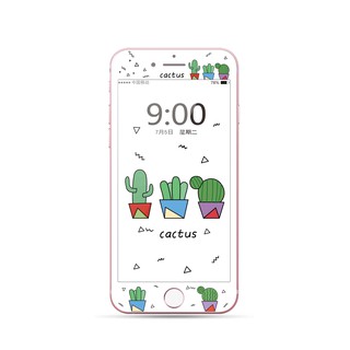 Miếng dán cường lực bảo vệ màn hình họa tiết xương rồng dễ thương cho Iphone 6 6s 6+ 6s+ 7 8 7+ 8+