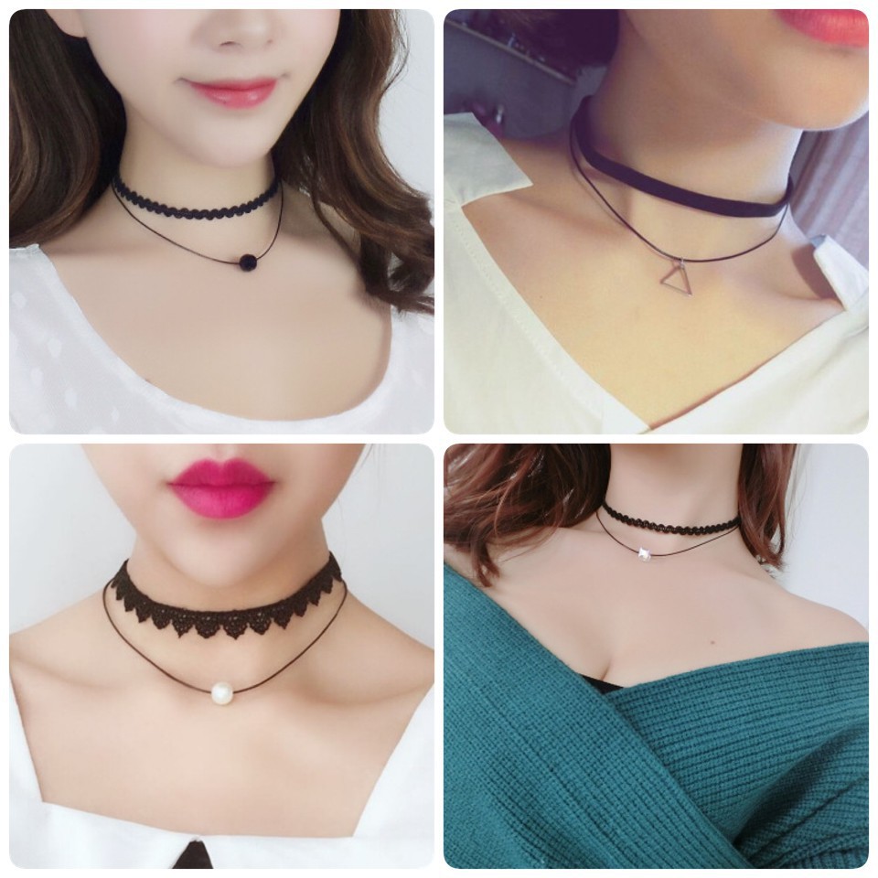Bộ 12 vòng cổ Choker(SHOP GIÁ SỈ)