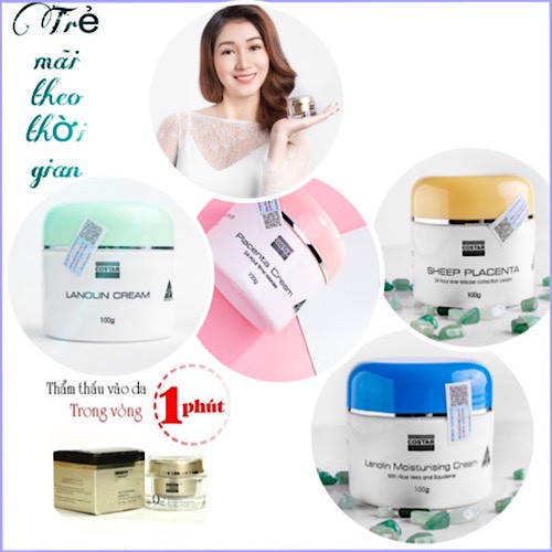 KEM DƯỠNG TRẮNG DA NHAU THAI CỪU COSTAR LANOLIN MOISTURISING CREAM 100G