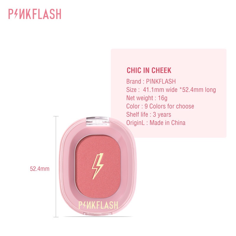 PF-F01 Phấn má hồng PINKFLASH trang điểm làm đẹp 11 màu tùy chọn 30g