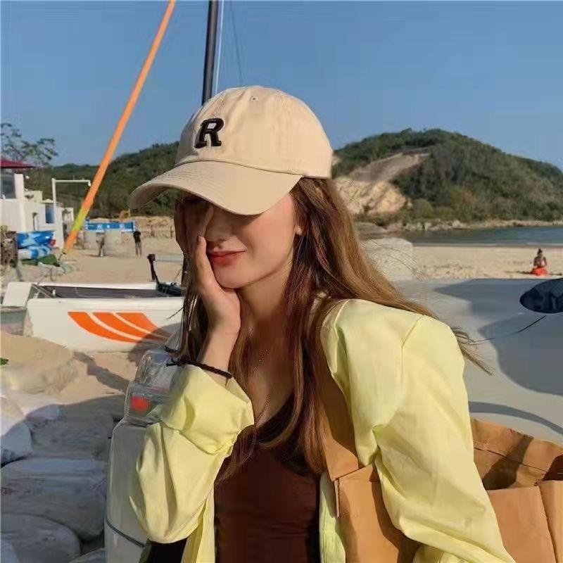 Nón Lưỡi Trai Thêu Chữ R sumbrero Chất Liệu 100% cotton Phong Cách vintage Dành Cho Nam Và Nữ
