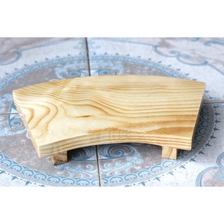 [Sushi & Sashimi] Thớt gỗ xòe 30x16cm trang trí sushi khay gỗ decor món ăn nhà hàng Nhật gỗ Thông nhập khẩu