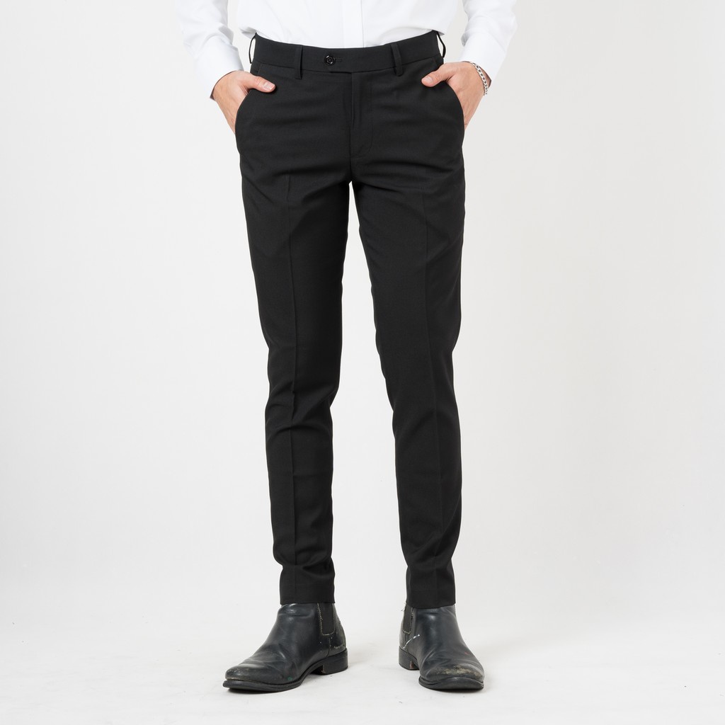 Quần tây nam Kenta Đen slimfit viền túi QTA0033
