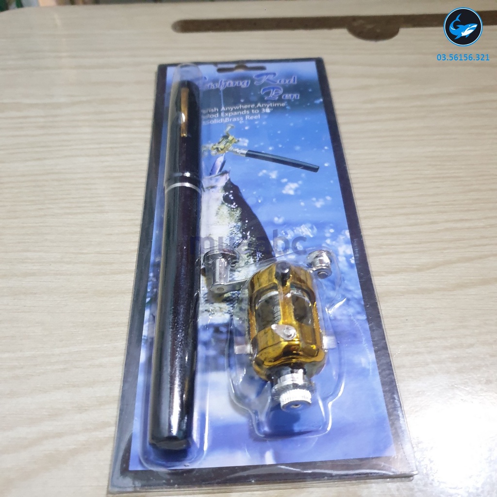 Bộ Cần Câu Cá Mimi Hình Cây Bút kèm Máy Ngang