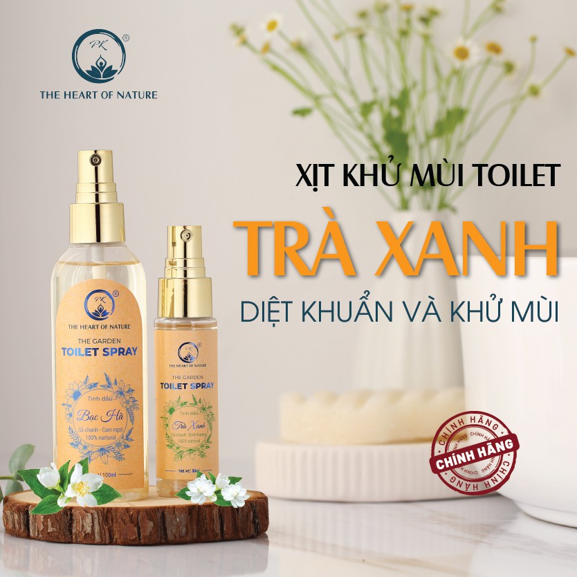 Xịt toilet tinh dầu Bạc Hà PK 30ml/100ml-khử mùi,diệt khuẩn nhà vệ sinh nhanh chóng