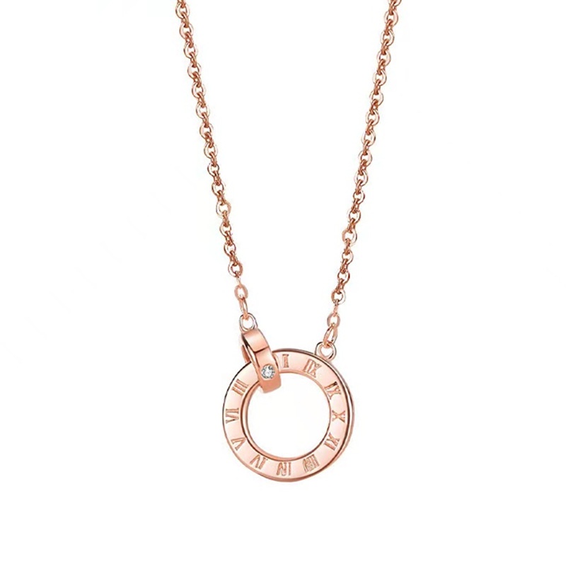 Cặp Vòng cổ Mặt Số La Mã Thời Trang Cho Cặp Đôi