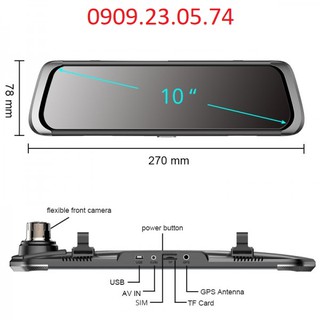 Camera hành trình kẹp gương Sunrise BD08 Ram 2GB
