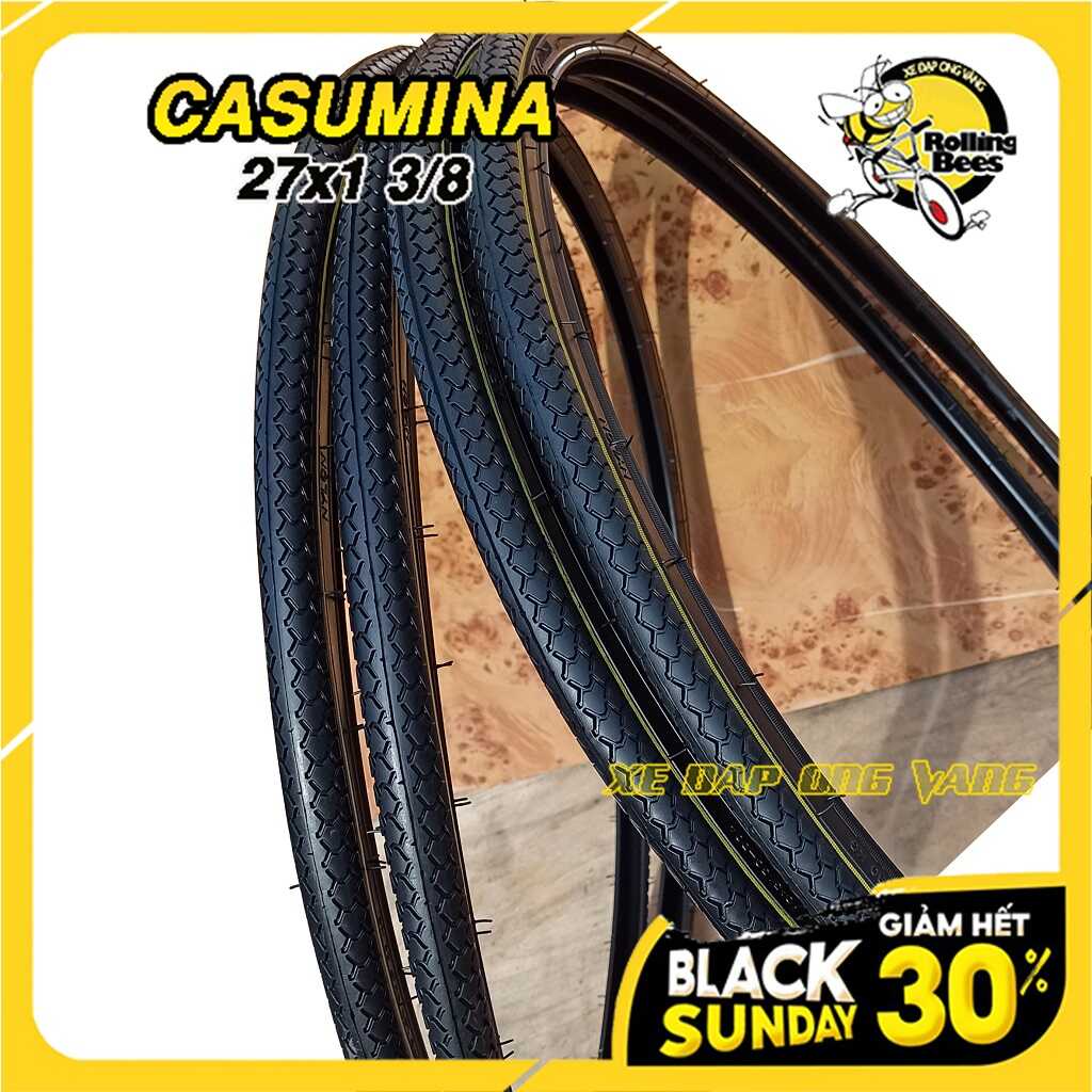 Vỏ Lốp Săm Ruột  xe đạp phổ thông 27x1 3/8 Chính hãng casumina