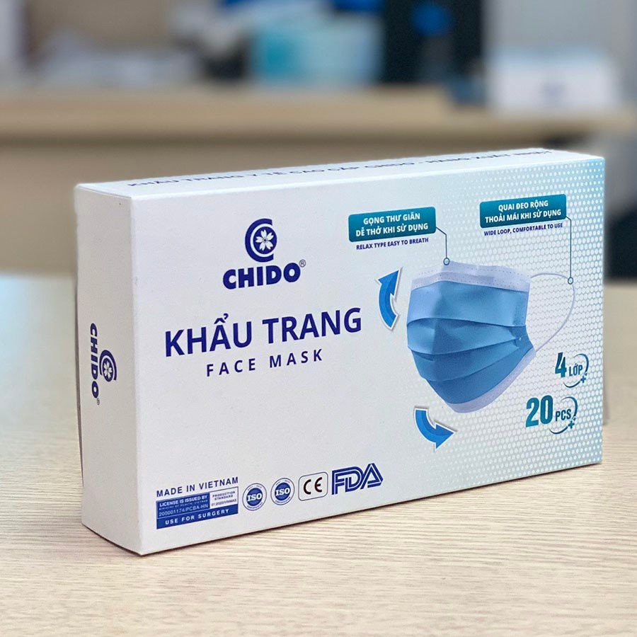 Khẩu Trang Y Tế Cao Cấp 4 Lớp CHIDO - Hàng Xuất Nhật