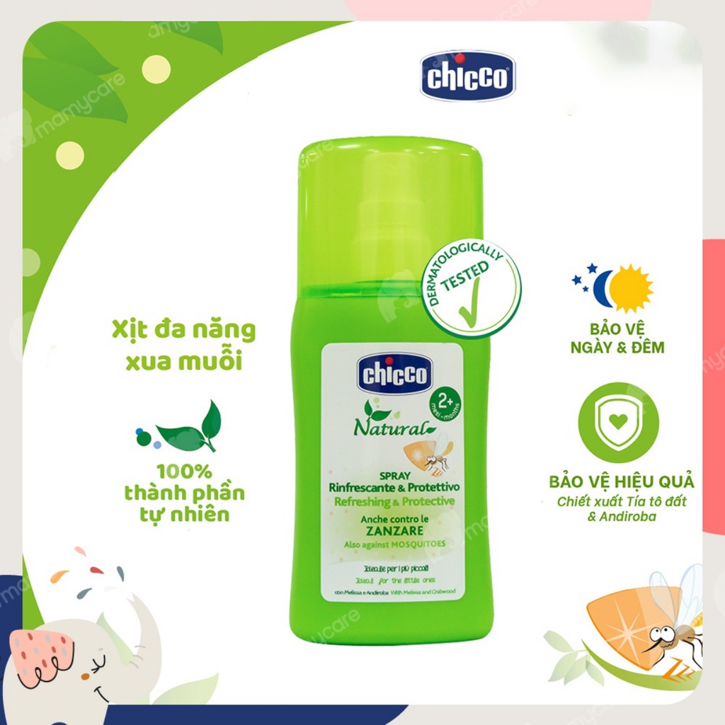 Kem Lăn Xịt Chống Muỗi Và Côn Trùng Đốt Cho Bé Chicco Hàng Chính Hãng, An Toàn Cho Trẻ Sơ Sinh Và Mẹ Bầu Zimbababy