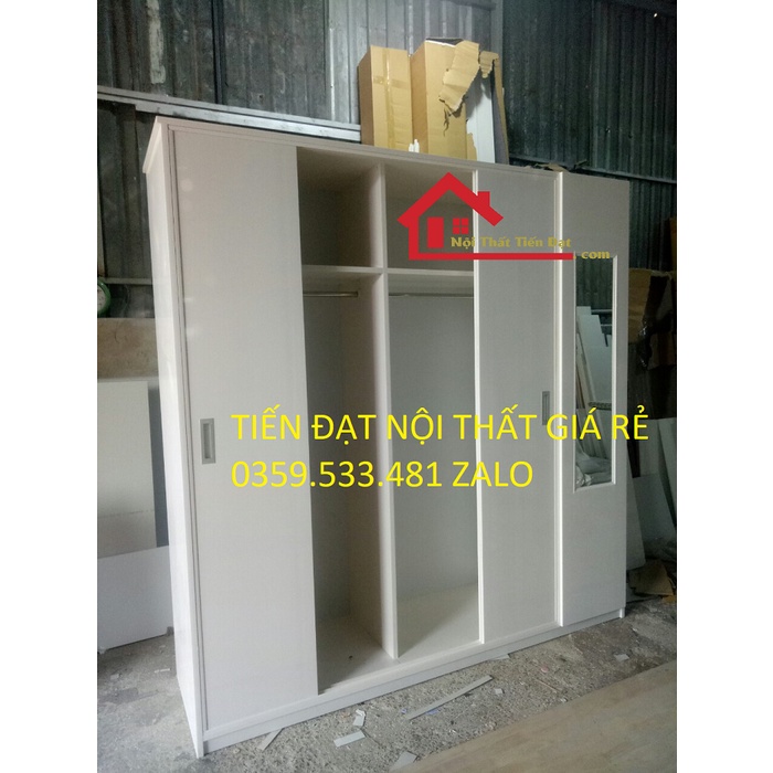 Tủ quần áo cánh lùa siêu tiện lợi có gương ngoài hàng đẹp giá xưởng Miễn phí ship HCM