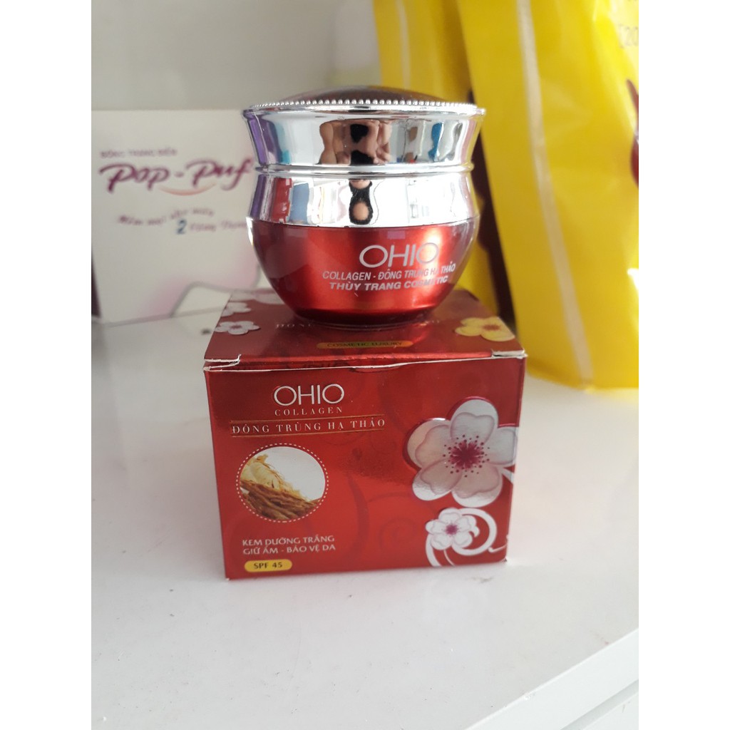 KEM DƯỠNG TRẮNG CHỐNG NẮNG ĐÔNG TRÙNG HẠ THẢO  OHIO Collagen