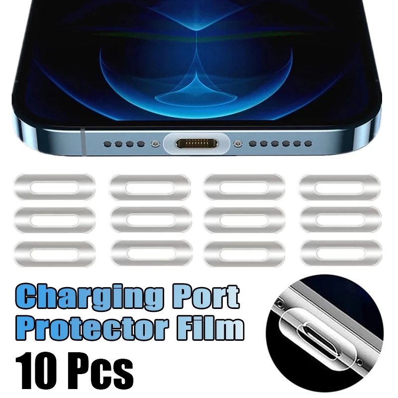 Bộ 10 Miếng Dán Bảo Vệ Cổng Sạc Cho Điện Thoại Thông Minh