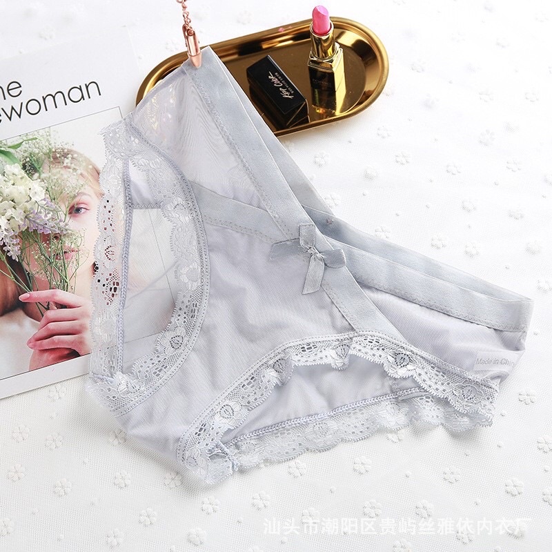 QUẦN LÓT CẠP CHÉO ĐÍNH NƠ XINH