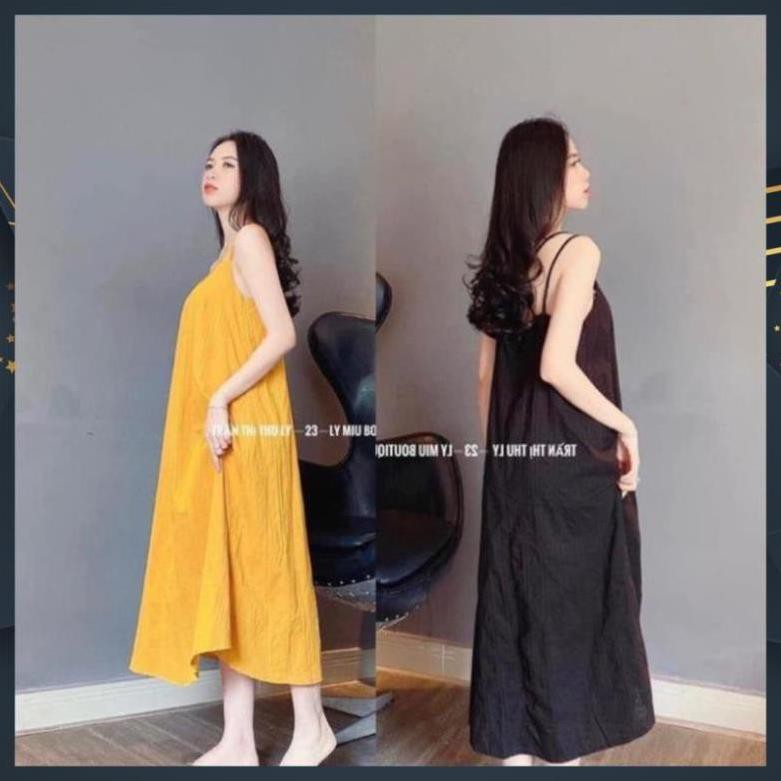 Váy Hai Dây Đan Lưng Chất Vải Đũi Mềm Mịn Siêu Mát Hàng Loại 1 | BigBuy360 - bigbuy360.vn