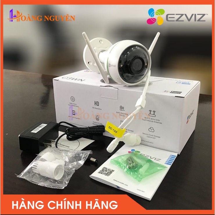 [NHÀ PHÂN PHỐI] Bộ Kit Camera IP EZVIZ CS-C3WN 2MP 4 Camera, đầu ghi CS-X5S-8W 8 kênh/ CS-X5S-4W 4 kênh - Kèm HDD WD