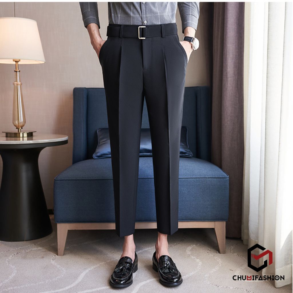 quần tây nam chumi quần âu nam cao cấp tôn dáng phong cách hàn quốc không nhăn không bai xù QD334