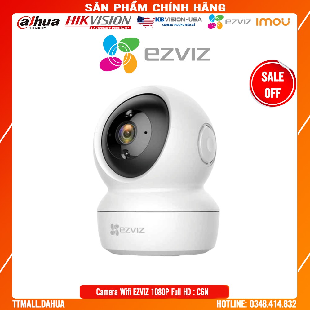 Camera Wifi Ezviz 2M Full HD 1080P - C6CN 720P : Quay 360 - Đàm Thoại 2 Chiều -Bảo Hành Chính Hãng 2 năm