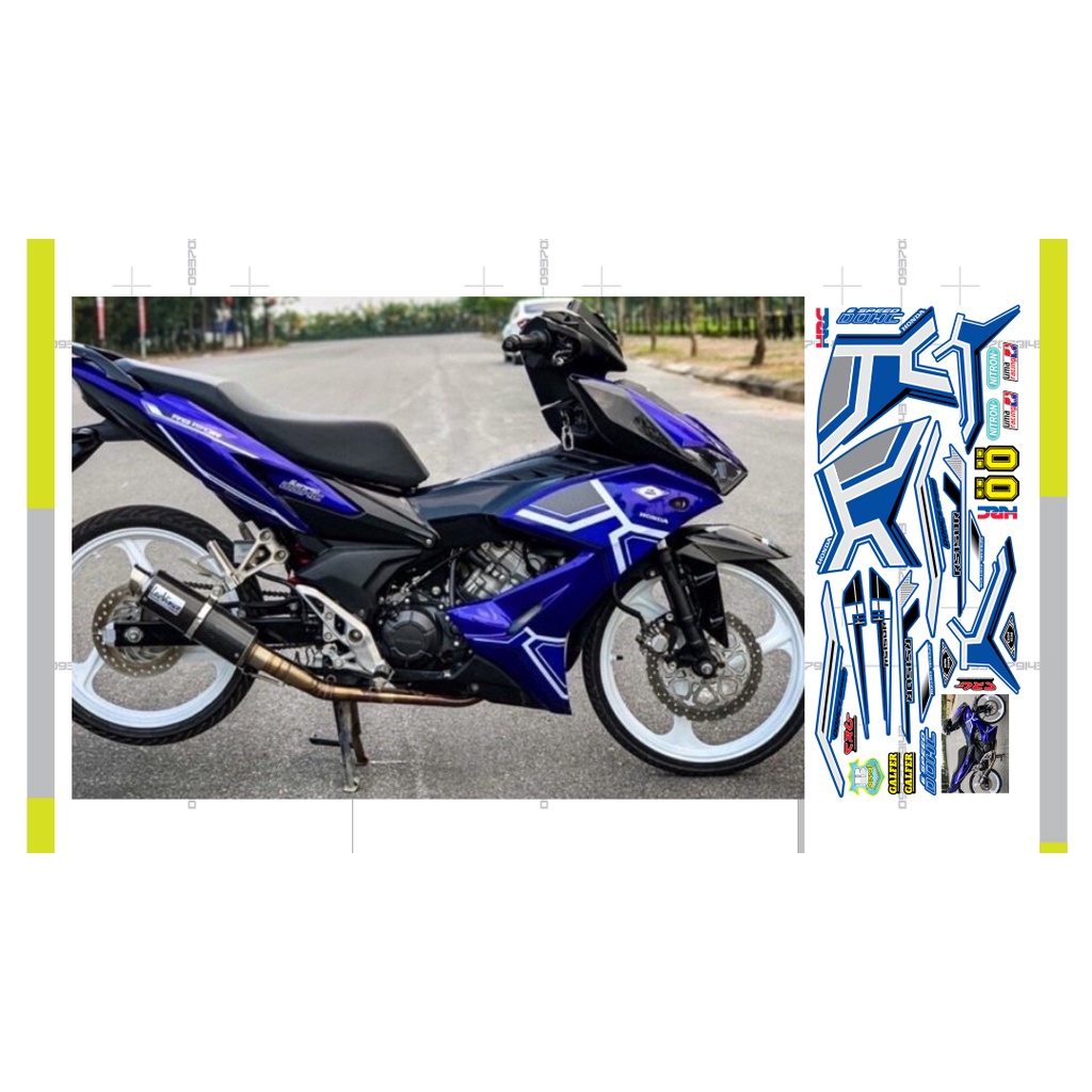 ( Quí khách vui lòng mang ra tiệm cho thợ dán ) Tem winner X dán xe xanh gp