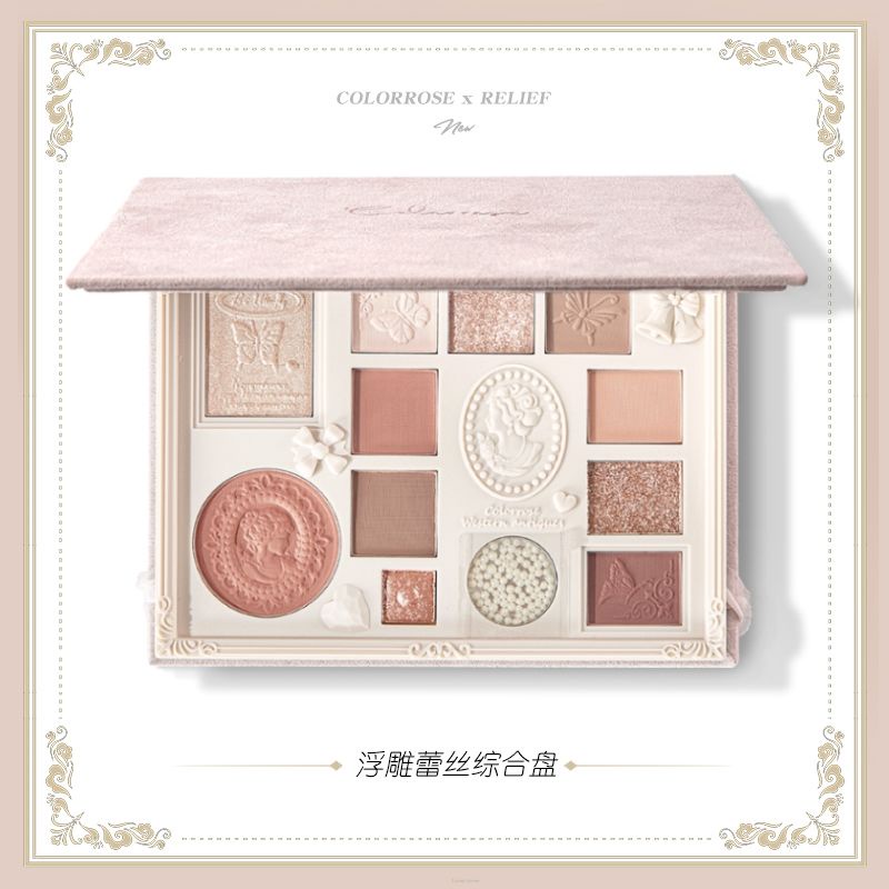 colorrose Bảng Phấn Mắt Má Hồng Bắt Sáng Dạng Kem Màu Trà Nổi Bật