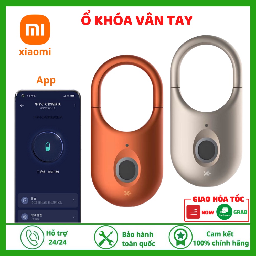 Ổ khóa vân tay thông minh Xiaomi Youpin Hualai lưu trữ lên tới 20 vân tay sử dụng qua App