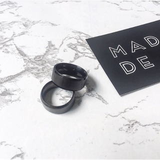 Black Basic Ring / mẫu nhẫn đen cơ bản inox / C0086