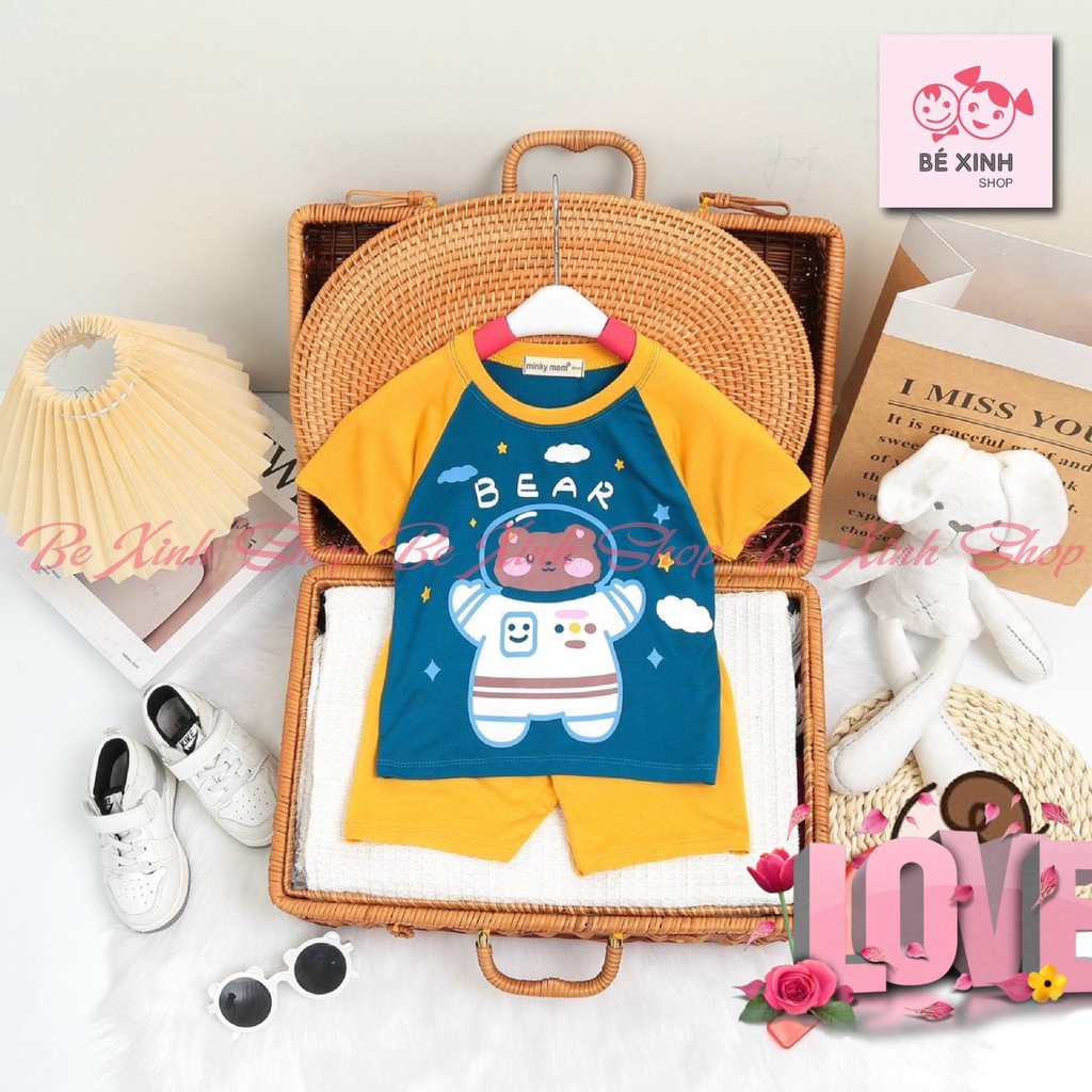 Đồ Bộ Hè cộc tay quần áo cho bé trai bé gái Minky Mom  Đồ bộ Minky Mom chất thun lạnh cho bé trai gái CỘC_MỚI