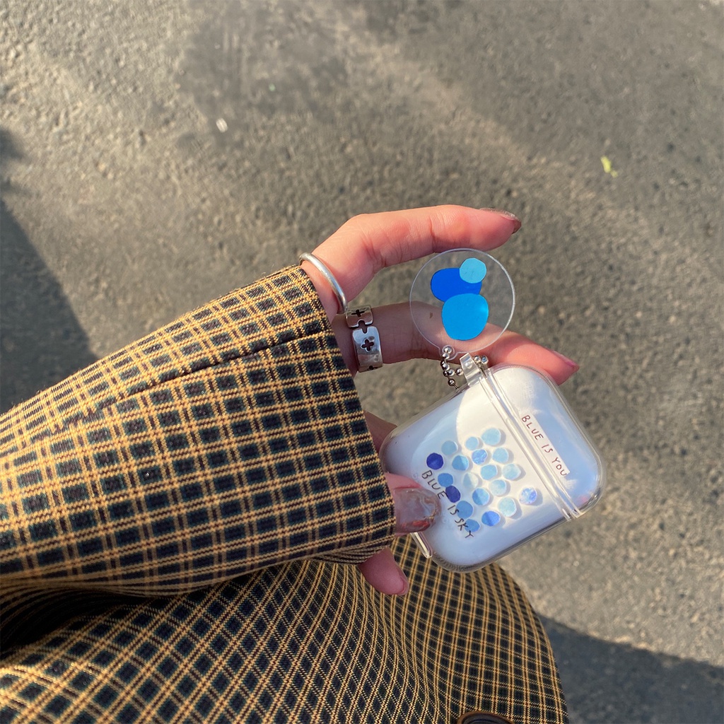 Vỏ Bảo Vệ Hộp Sạc Tai Nghe Bluetooth AirPods 1 2 Pro Air pods 3 i12 Bằng TPU Trong Suốt Họa Tiết Hoa Dễ Thương Kèm Móc Khóa Tiện Dụng