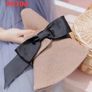 Mũ cói nửa đầu gấp gọn