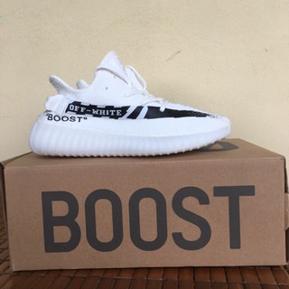 Giày Thể Thao Adidas Yeezy 350 V2 Off White Trắng Vạch Đen (FULL BOX)