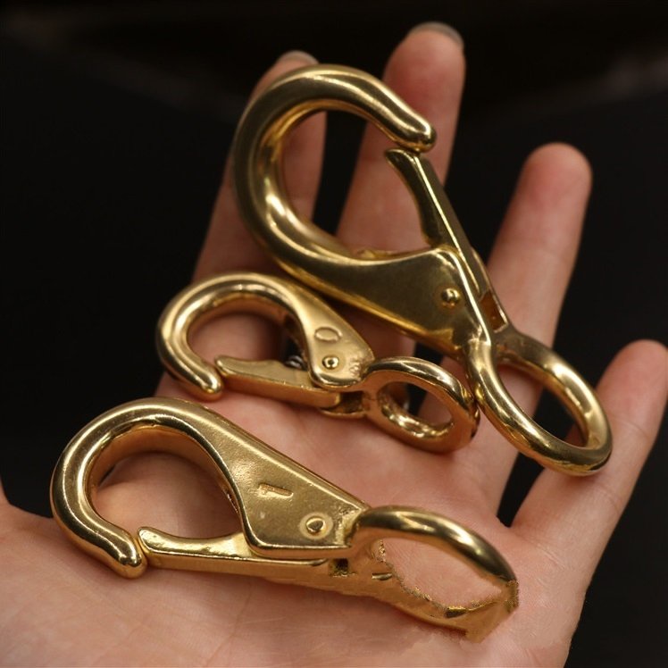 Móc Khóa Đồng Thau Nguyên Chất 3 Size - Đáy Tròn Cố Định