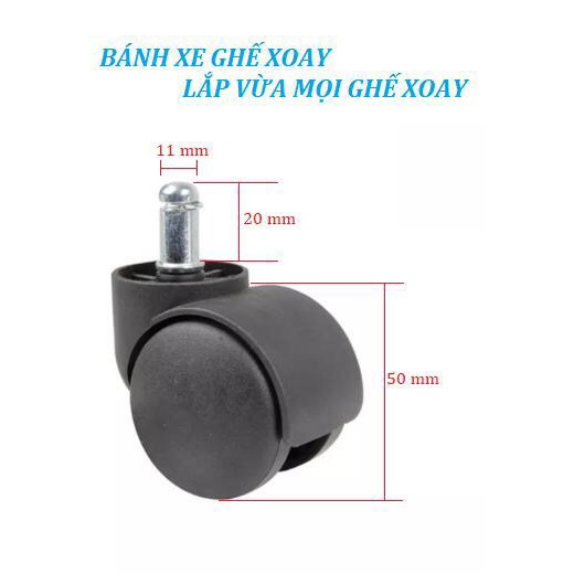 Bánh xe ghế xoay văn phòng - có thể tự lắp đặt