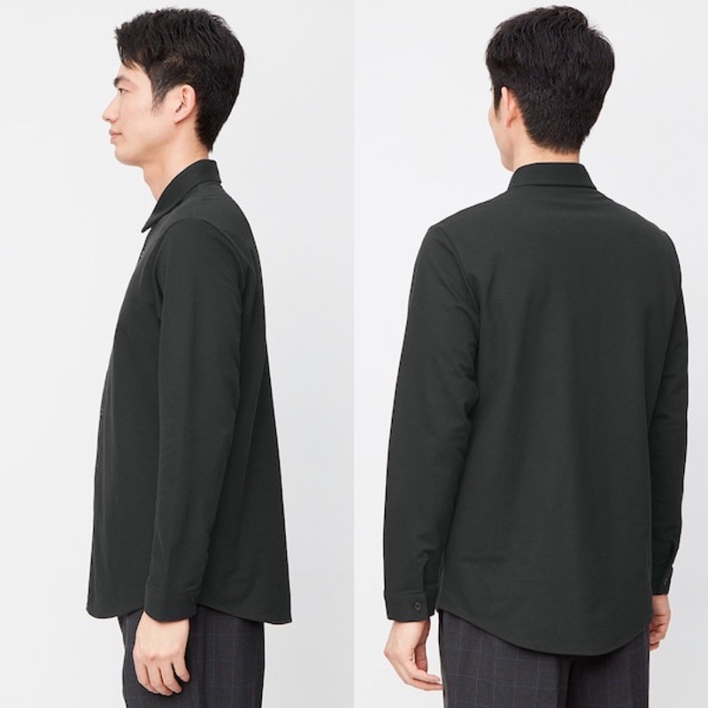 Áo phông kiểu sơ mi nam dài tay thời trang, năng động của GU - Nhật