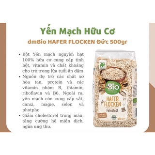 Yến Mạch cán nhỏ mỏng hữu cơ Dmbio 500g (1/5/22) và 1kg ( date 6/3/22)