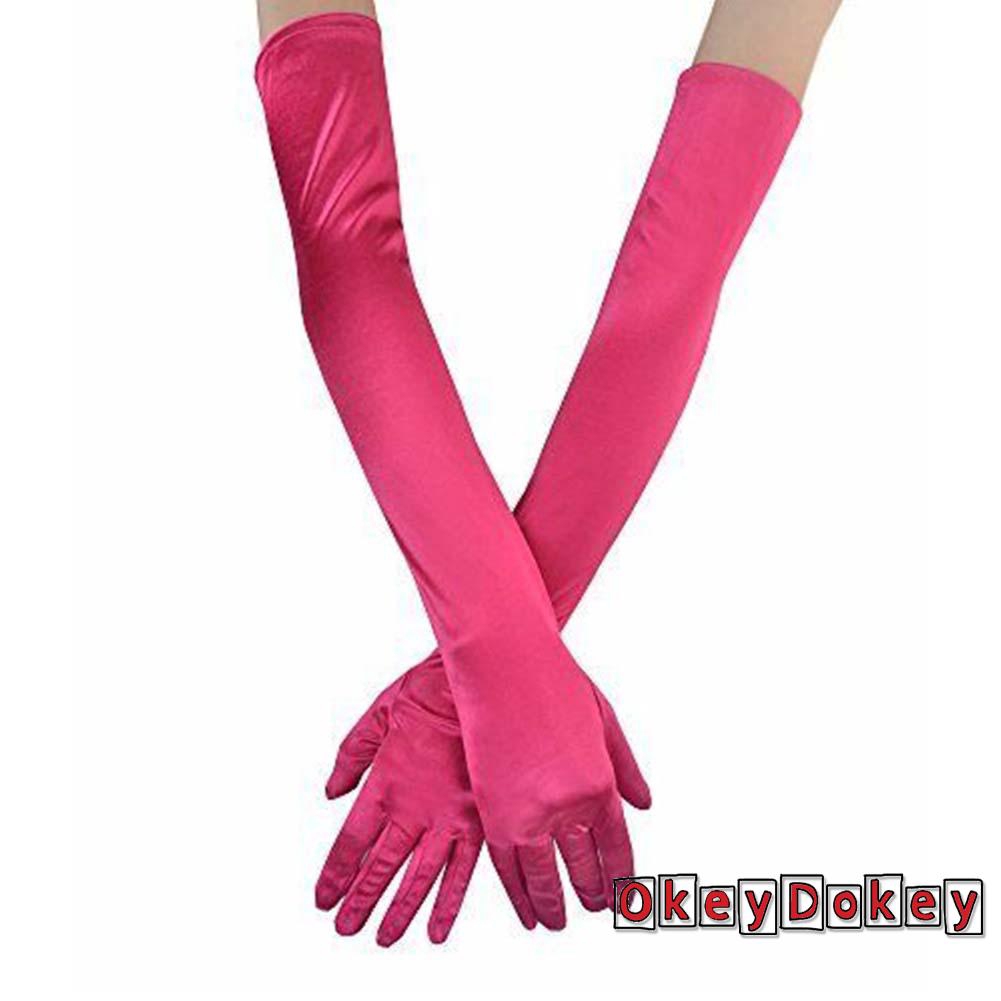 Đôi găng tay dài bằng satin thời trang dự tiệc cho nữ